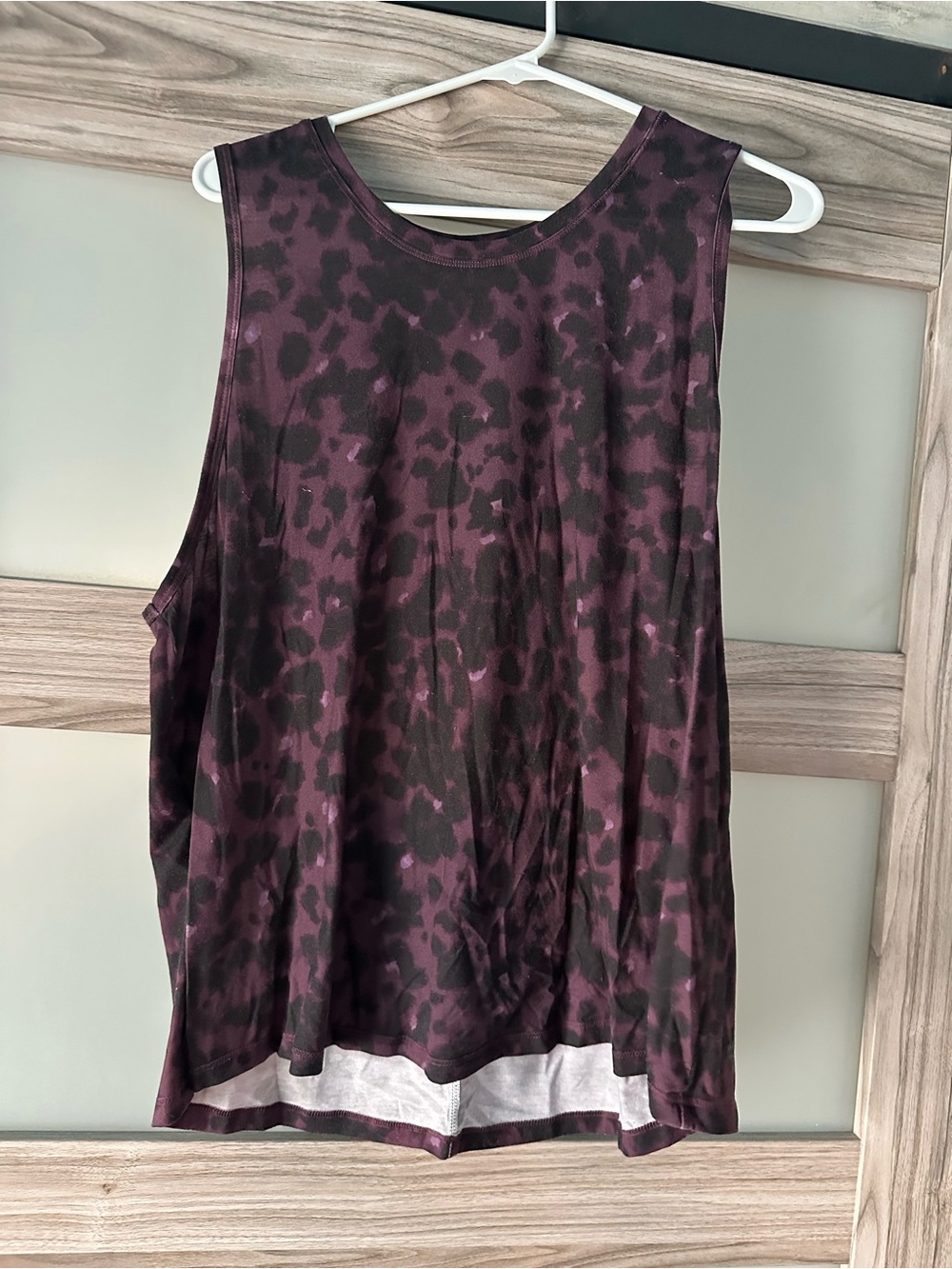 all in motion Purple and Black Leopard Muscle Tank